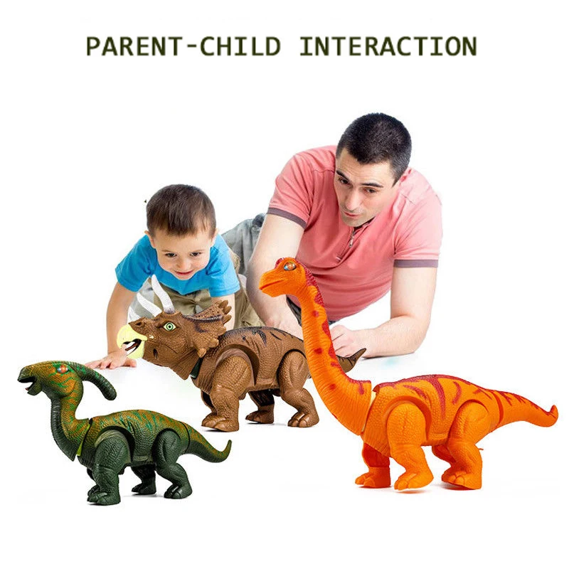1Pcs Large Size Electric Laying Eggs toy 38cm Walking Glowing Dinosaur Animal Model Walking Robot Toy Xmas/Birthday Gift for kid 5