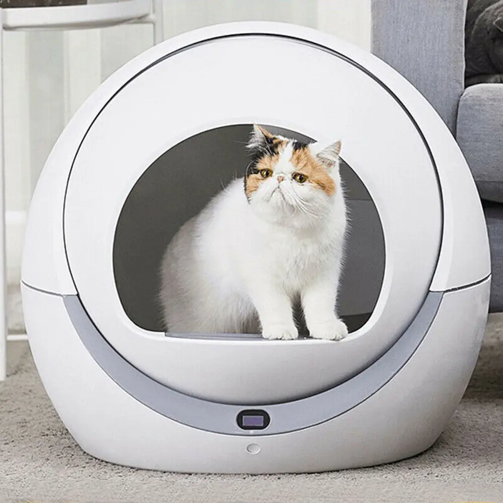 Automatic Self Cleaning Cat Litter Box Cat Sandbox Closed Tray Toilet Rotary Training Detachable Bedpan Smart Cat Litter Box