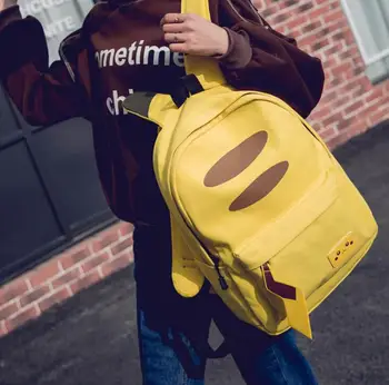 

Hot Anime Pokemon Go Pikachu Backpack Pokemon Computer Cartoon Yellow School Bags For Teenager Girls Boys Kawaii
