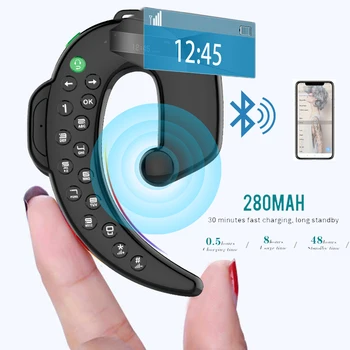 

Bluetooth 5.0 Earphone Wireless Headset Voice Call with Microphone Support TF SIM Card Slot Bluetooth Dialer Earphones