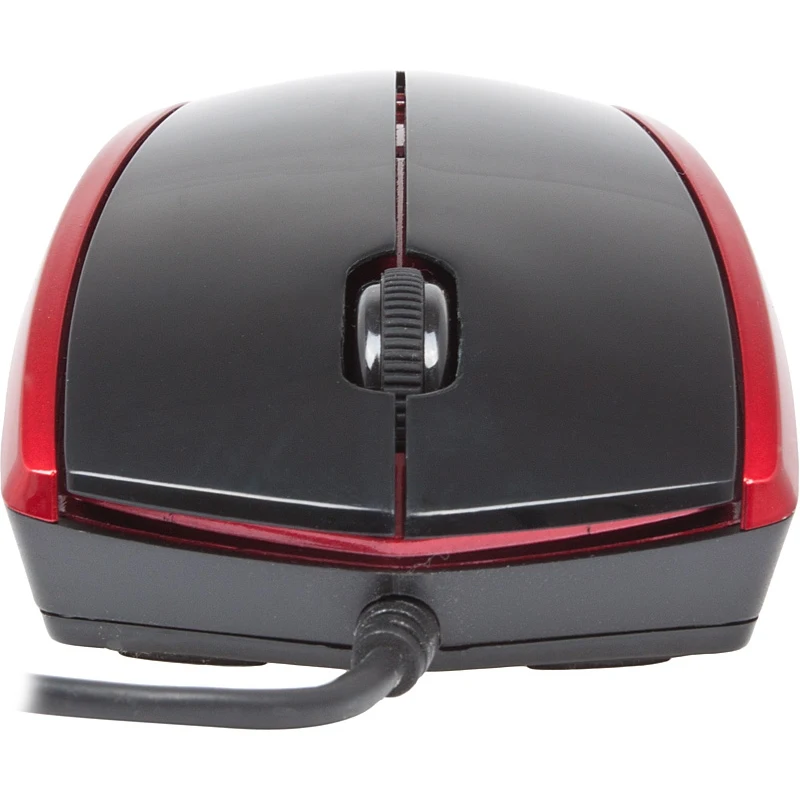 Мышь A4 V-Track Padless N-400-2 черный/красный оптическая(1000dpi) USB(2but