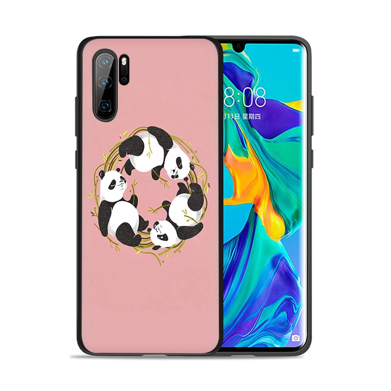B8 EWAU милый китайский панда силиконовый чехол для телефона для huawei P8 P9 P10 P20 P30 Pro Lite Mini P Smart Z Plus - Цвет: B8