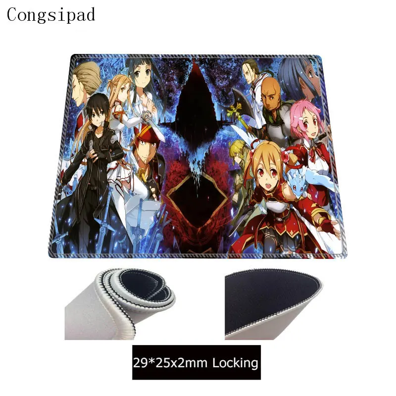 Congsipad 90x40 см японский аниме коврик для мыши геймер игровой большой фиксирующий край коврик для мыши keyboardmat для мальчика Indoorsman Sword Art Online - Цвет: 400x900x3mm