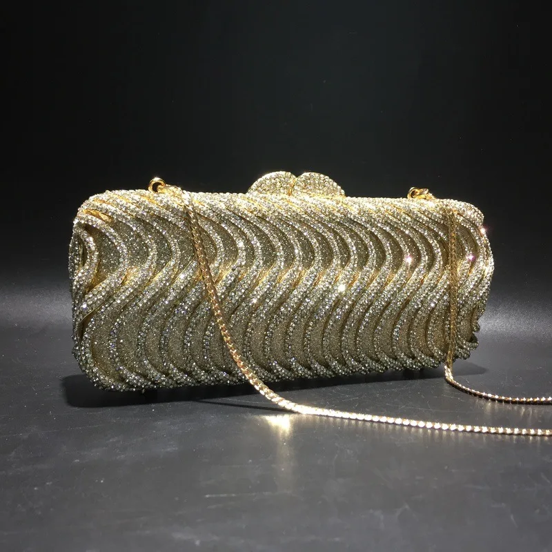

'S Pattern shui zuan bao with Holes Metal Crystal Evening Bag Handmade xiang zuan bao AliExpress Women's shou lian bao