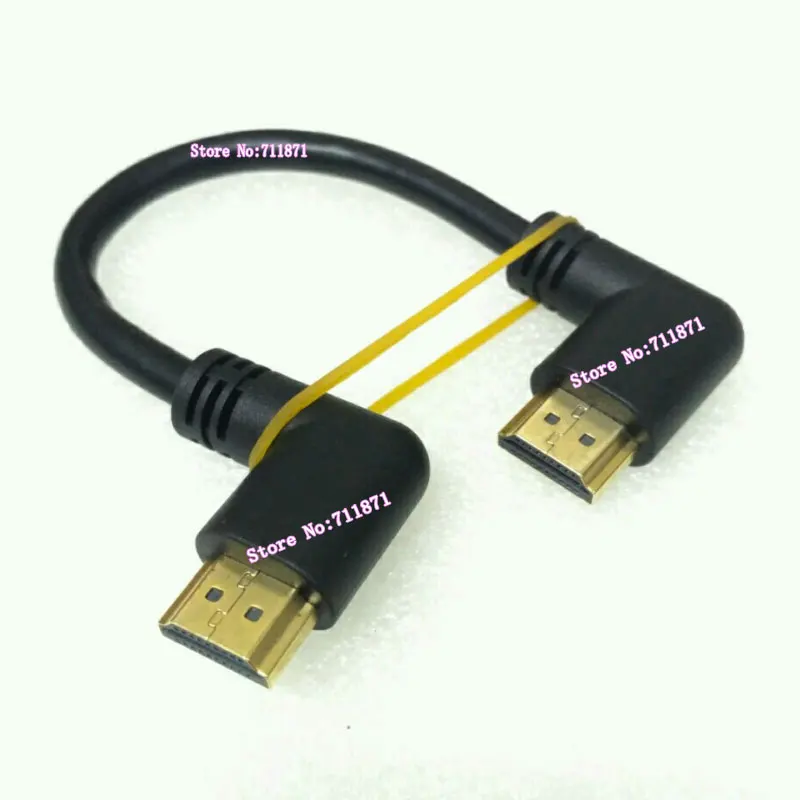 HDMI 2.0 60Hz 4K 2K HDMI Cable Line Double Right Angle Left Left Bend HDMI Line Cable 90 Degree Left Right Bend HDMI cable Line