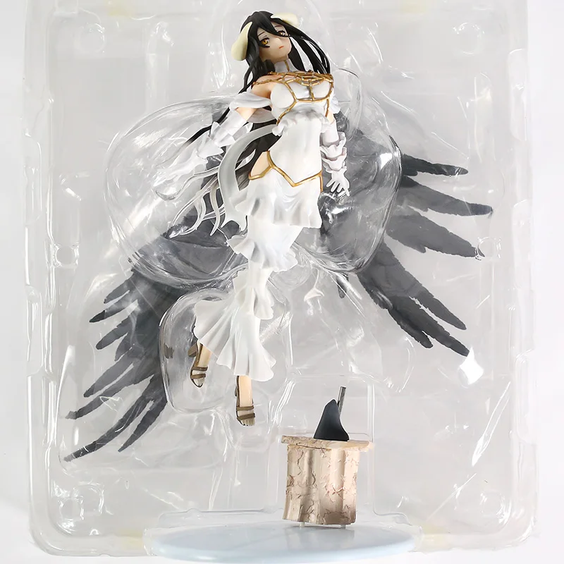 Ainz ткань oawl чисто-белый дьявол Albedo 1/8 Масштаб ПВХ фигурка Коллекционная модель игрушки - Цвет: no box
