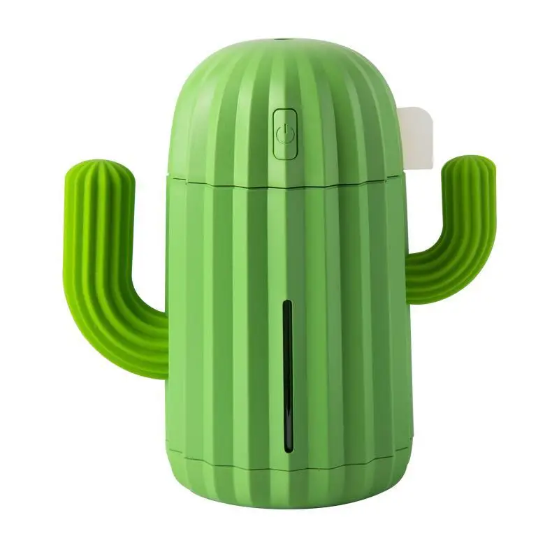 

Portable cactus ultrasonic timing humidifier, ultra-quiet led lights home and office aromatherapy oil diffuser, air purifier. H