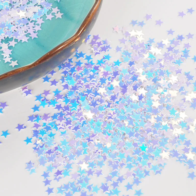 Glittering False Nail Star Sequins 10g/Pack 4mm Star Glitter Paillettes powder Craft nail fabric sequin Slime Wedding Decro sequins for crafts,sequin embroidery accessories,sequins accessories,nail art decor,sequins jewelry accessories