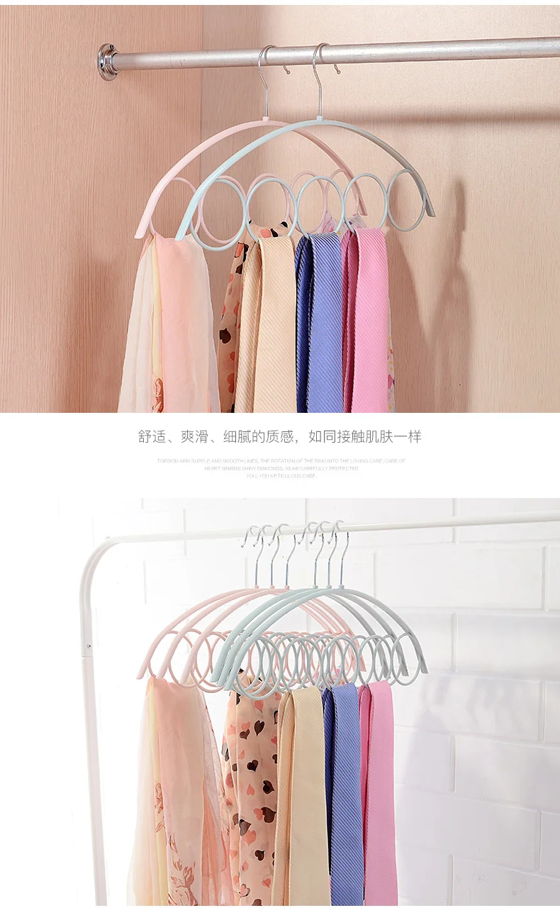 40.5cm 10 pcs/lot Muntifulctional Clothes Hangers for Scarves Tie Belt Necktie Simple Nodic Style Scarf Holder Household Space