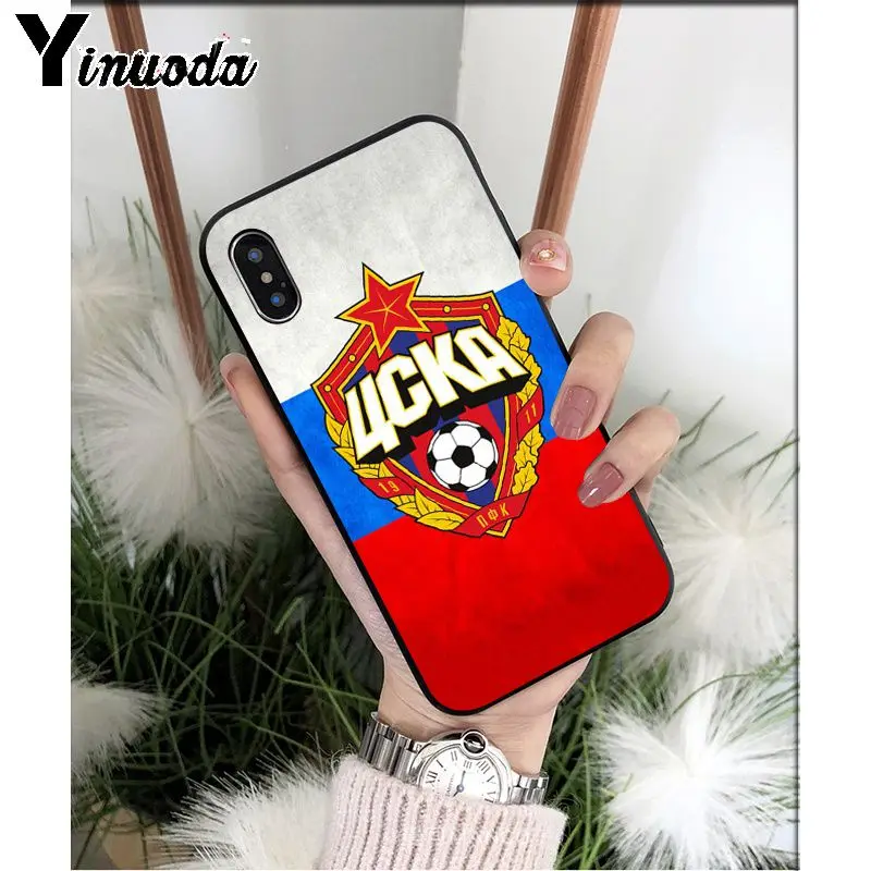 A3 Yinuoda PFC ЦСКА, мягкий черный чехол из ТПУ для телефона iPhone 5 5Sx 6 7 7plus 8 8Plus X XS MAX XR - Цвет: A3