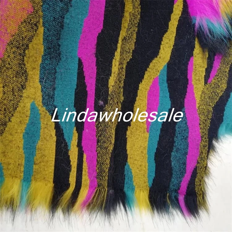 Высококачественная имитация меха лисы, радужная плюшевая ткань искусственный мех, 170 см* 90 см(один ярд)/шт