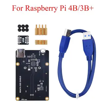 

MSATA SSD Storage Hard Disk Expansion Board X857 USB3.1 Shield Extension Module For Raspberry Pi 4B 3B+ 3B