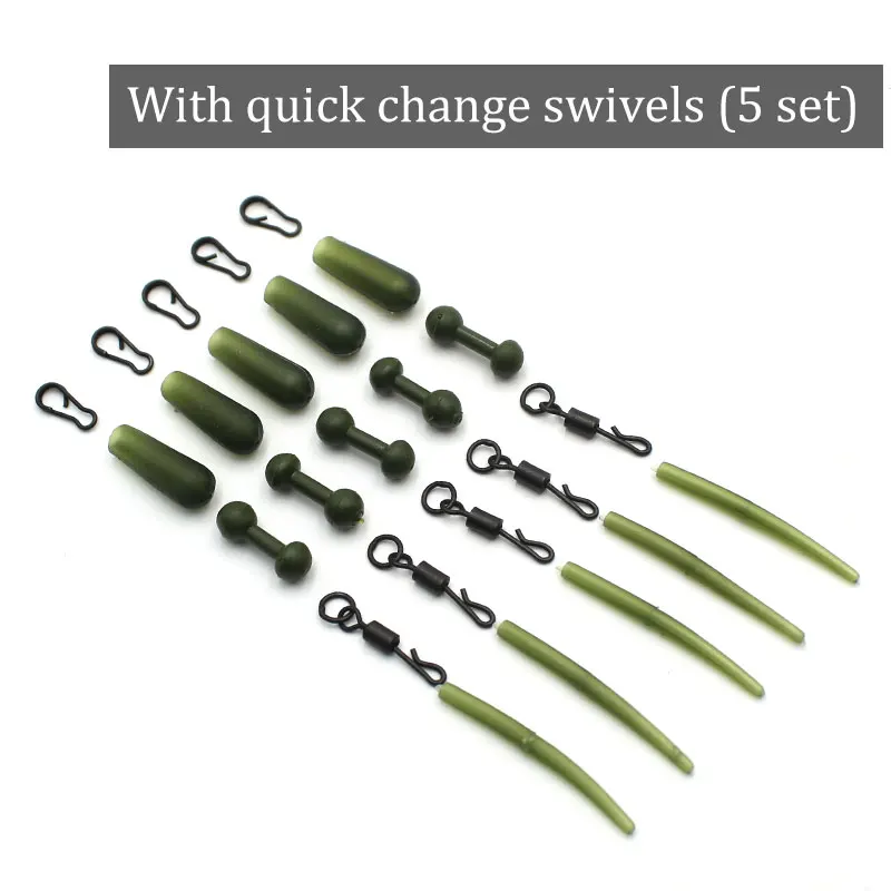 5er Set Hubschrauber Rigs Karpfenangeln Zubehör Anti Tangle Sleeves Quick Change Swivel für Karpfenangeln Rig Methode Feeder Tackle – Detail 8