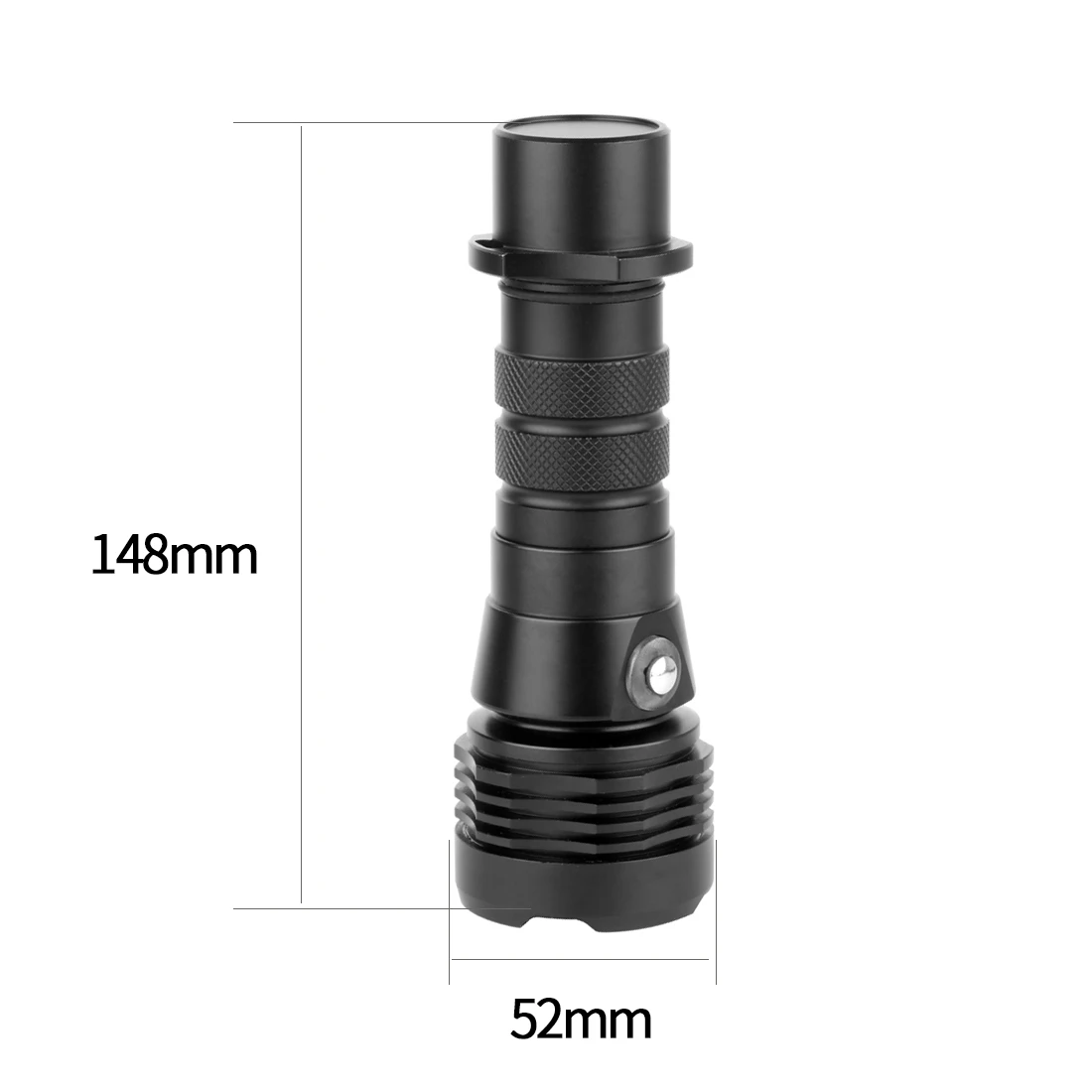 1000LM flashlight 1000LM 2000LM светодиодный водонепроницаемый светильник-вспышка для дайвинга подводный светильник-вспышка с 1 дюймовой шаровой головкой для экшн-камеры Gopro - Цвет: 1000LM flashlight