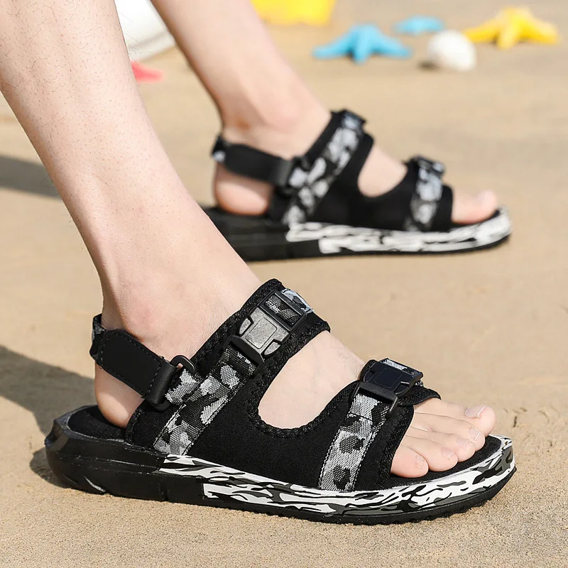 

2018 New Style Summer Sandals Men Dual Purpose Sandals Youth Anti-slip Casual Sandals Men's Fashion Shoe