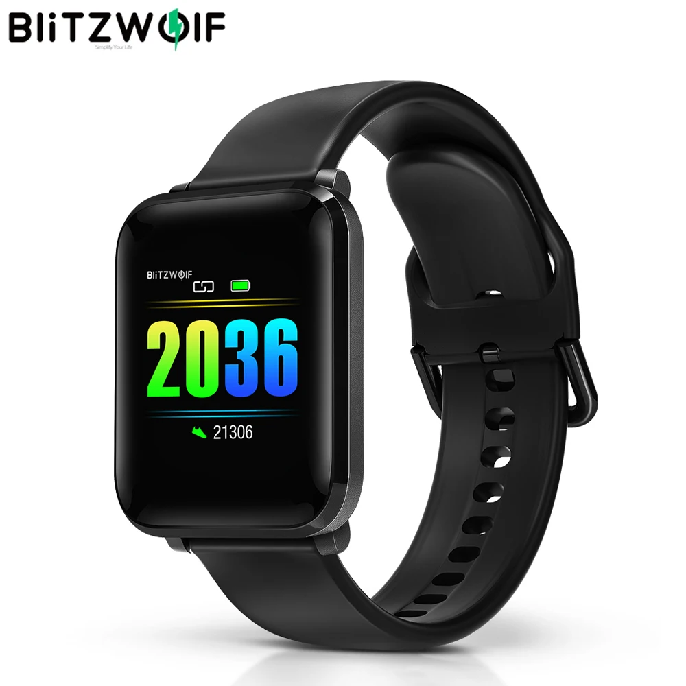 BlitzWolf BW-HL1 1.3inch Smartwatch Men Women Sports Fitness tracker Wristband 8 Sport Modes Smart Watch Band for Android iOS