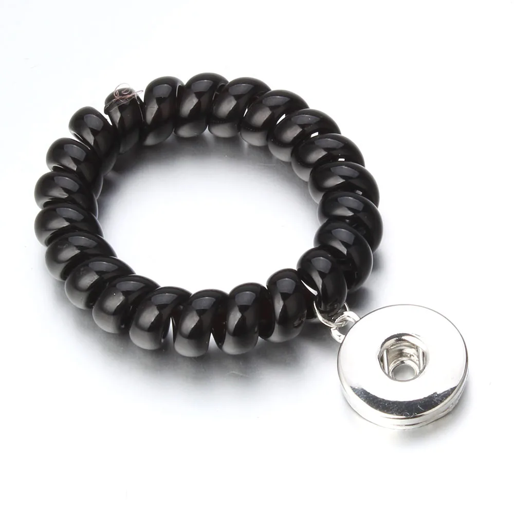 Новые ювелирные изделия радужного цвета браслет с застежкой Подвески 18 мм браслет с защелкой браслет эластичные кнопки для женщин ребенок DIY