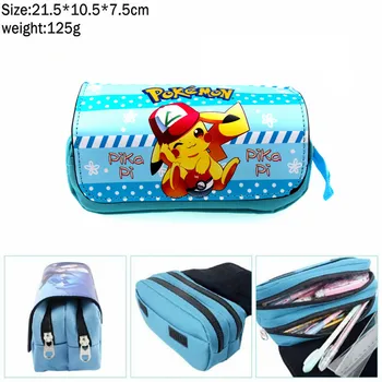 

Anime Pokemon Pikachu Pencil Case Teenager Student Zipper Penbag Cartoon Cosmetic bag Portable Travel Makeupbag Stationery Gift