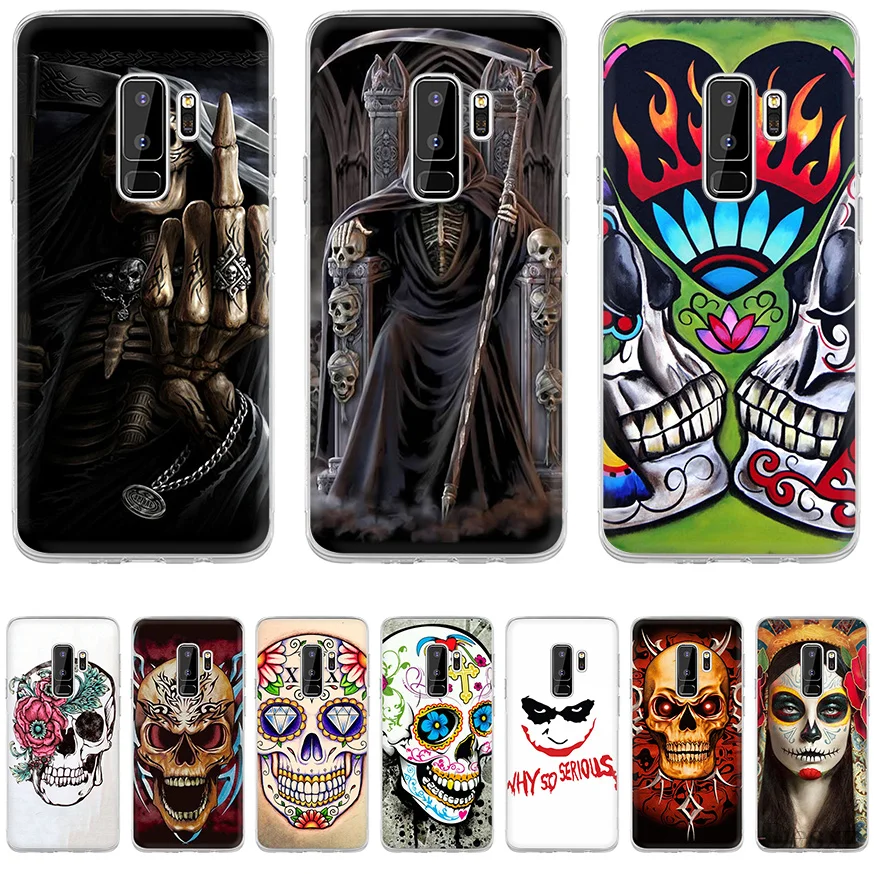 Чехол для телефона Grim Reaper Skull Skeleton Samsung Galaxy Note 8 9 10 S10 S10e S7 Edge S8 S9 Plus чехлы из ТПУ |