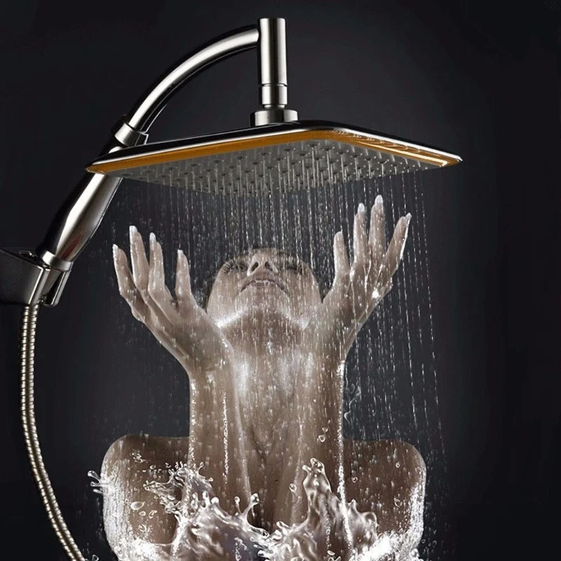 

9 Inch Square Shower Angle Bathroom Large Rainfall Ultrathin Pressurized Wall Mounted Head Shower Head Water Saving Sprayer