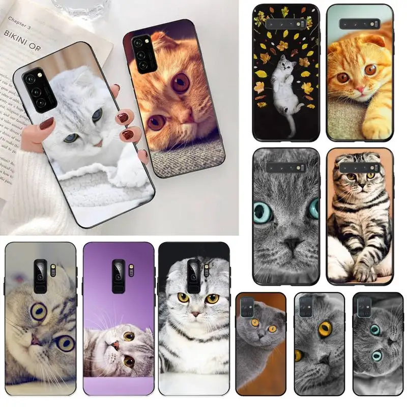 PENGHUWAN шотландская Складная кошка DIY чехол для телефона Samsung S20 plus Ultra S6 S7 edge S8 S9 S10 5G