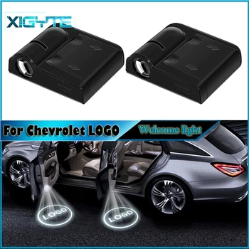 

2 PCS Fashion Car-styling Wireless Led Car Door Welcome Laser Projector Logo Ghost Shadow Lights For Chevrolet Auto Accessories