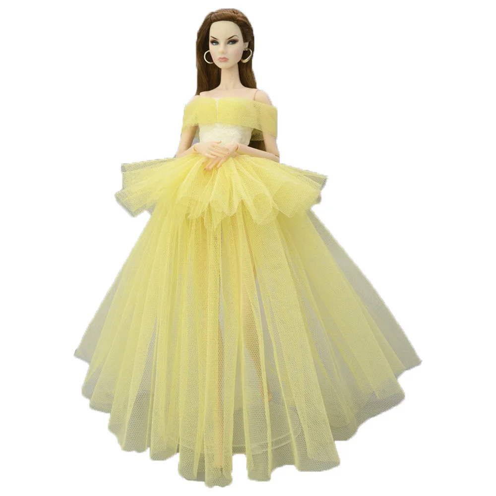 NK Mix принцесса Кукольное свадебное платье Модная кружевная юбка полная кружевная Одежда для куклы Барби аксессуары игрушки подарок 05 JJ - Цвет: Not Include Doll