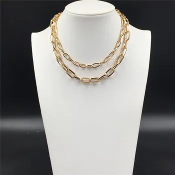 

New Trend Punk Chain Layered Necklace For Women Girl Bohemia Jewelry Chunky Style High Quality Separate Wearing Available