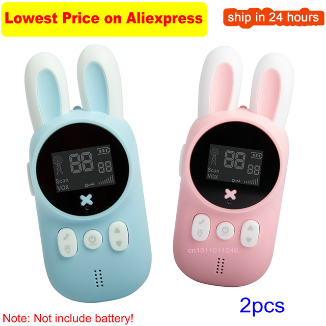 Children's Walkie Talkie Kids Mini Toys Handheld Transceiver 3KM Range UHF Radio Lanyard Interphone Talkie Walkie Baby Gift