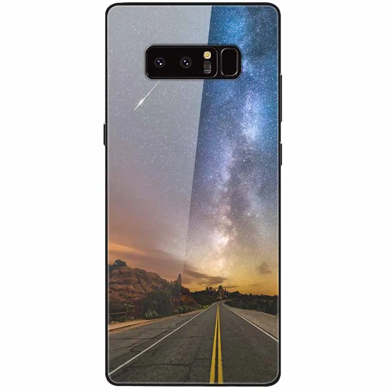 cute phone cases for samsung  Tempered Glass Cover For Samsung Note 8 Case Note9 Hard Protective Funda For Samsung Galaxy Note 10 Plus 9 Cases Luxury Bumper kawaii phone case samsung Cases For Samsung