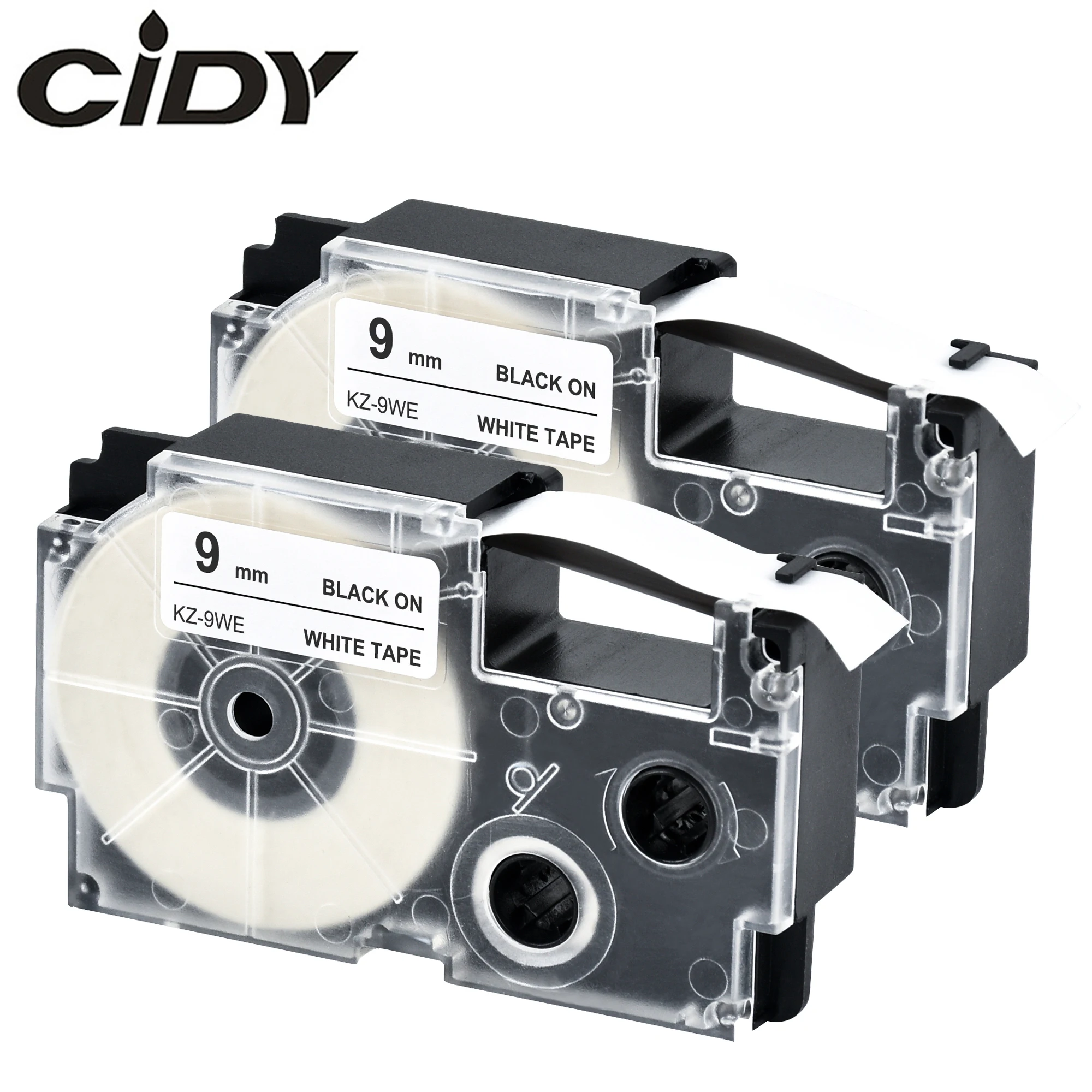 Этикетка CIDY 2 шт. XR 9WE 9 мм черный на белом лента картридж XR9WE Ленточные Стикеры для