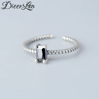 

Bohemian Ethnic 925 Sterling Silver Black Zircon Rings for Women Bridal Wedding Vintage Finger Rings Christmas Gifts