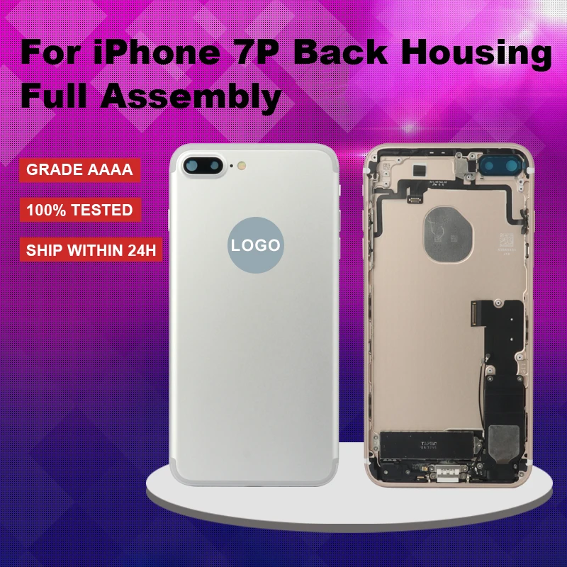 

Full Set Housing Assembly for iPhone 7 Plus Back Cover Replace Battery Door Middle Frame with Flex Cable 100% Tested