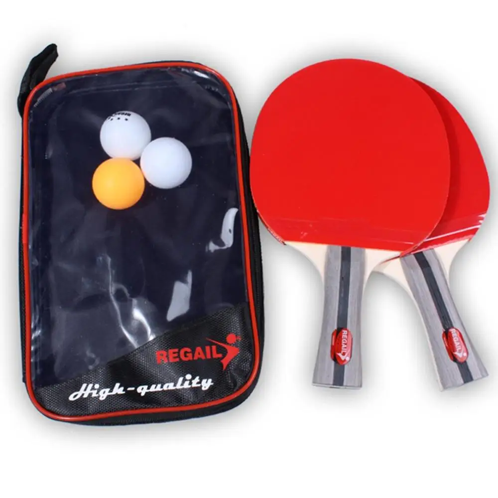 

8020 Table Tennis Racket Beginner Set Table Tennis Racket Horizontal Shot Competition Training Beat 2Pcs