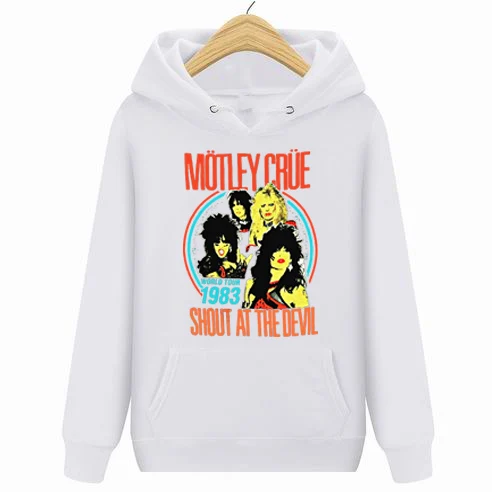 С надписью Mötley Crüe кричать на дьявола World Tour 1983 толстовки Официальный информацию о недостающем