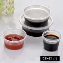 50/100 шт одноразовые ясный Пластик соус чатни чашки Еда контейнер для хранения коробка с кухонные крышки Органайзер