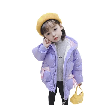 

2020 New Baby Girl Winter Coat Western-Style Bright Face Plus Velvet Padded Kids Jacket Girl Down Padded Coat Jacket For Girls
