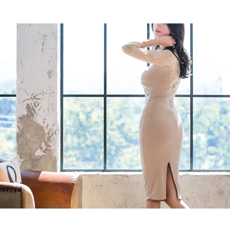 Bodycon платье модные женские туфли Slim OL Бизнес офисное, официальное платье сезон: весна–лето вечерние элегантное платье Vestidos, Новинка