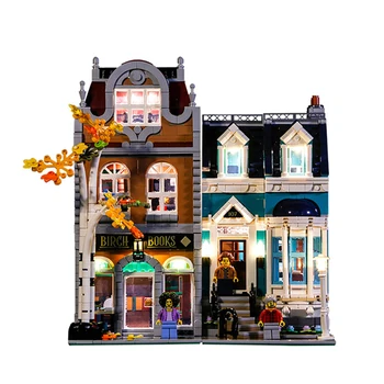 

Creator Architecture City Expert Street View 10270 2524PCS for European Style Bookshop Building Blocks Compatible lEGOED Toy
