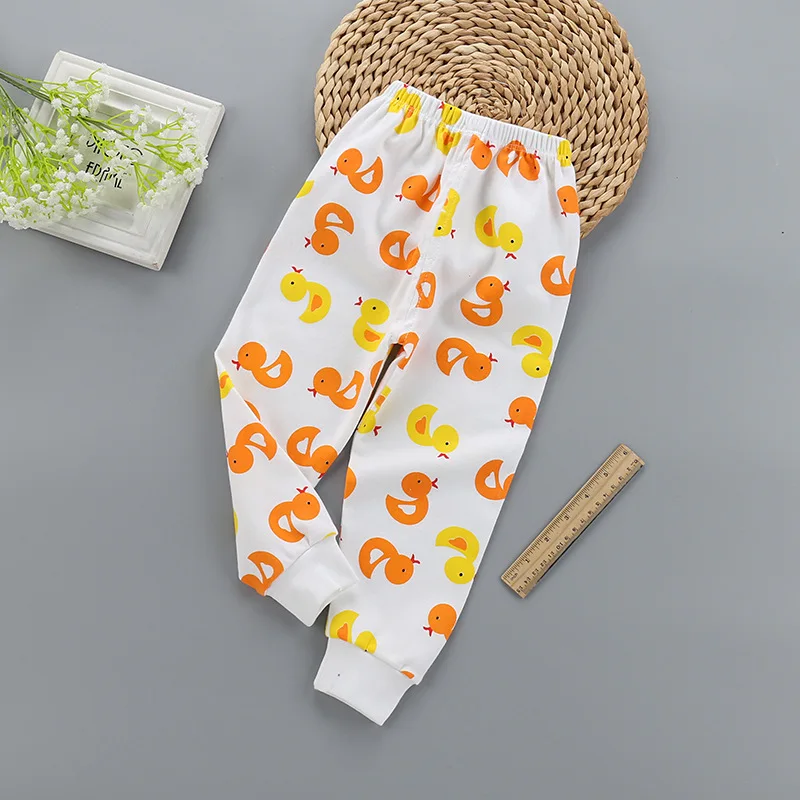 18 Autumn& Winter Children One-Piece Long Johns Pure Cotton Single BOY'S Girls Long Johns Baby Cotton Woollen Trousers Cotton L