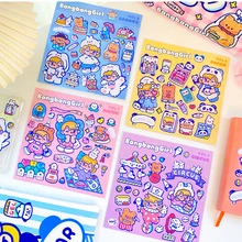 

2pcs Kawaii Bear Sticker For Diary Notebook INS DIY Mobile Phone Shell Laptop Decoration Stationery School Supplies