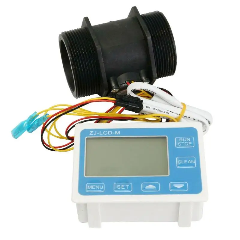 

DN50 Flow Rate Water Sensor Meter+LCD Digital Display Control Instruments KIt Ultra-thin Design Flexible Installation