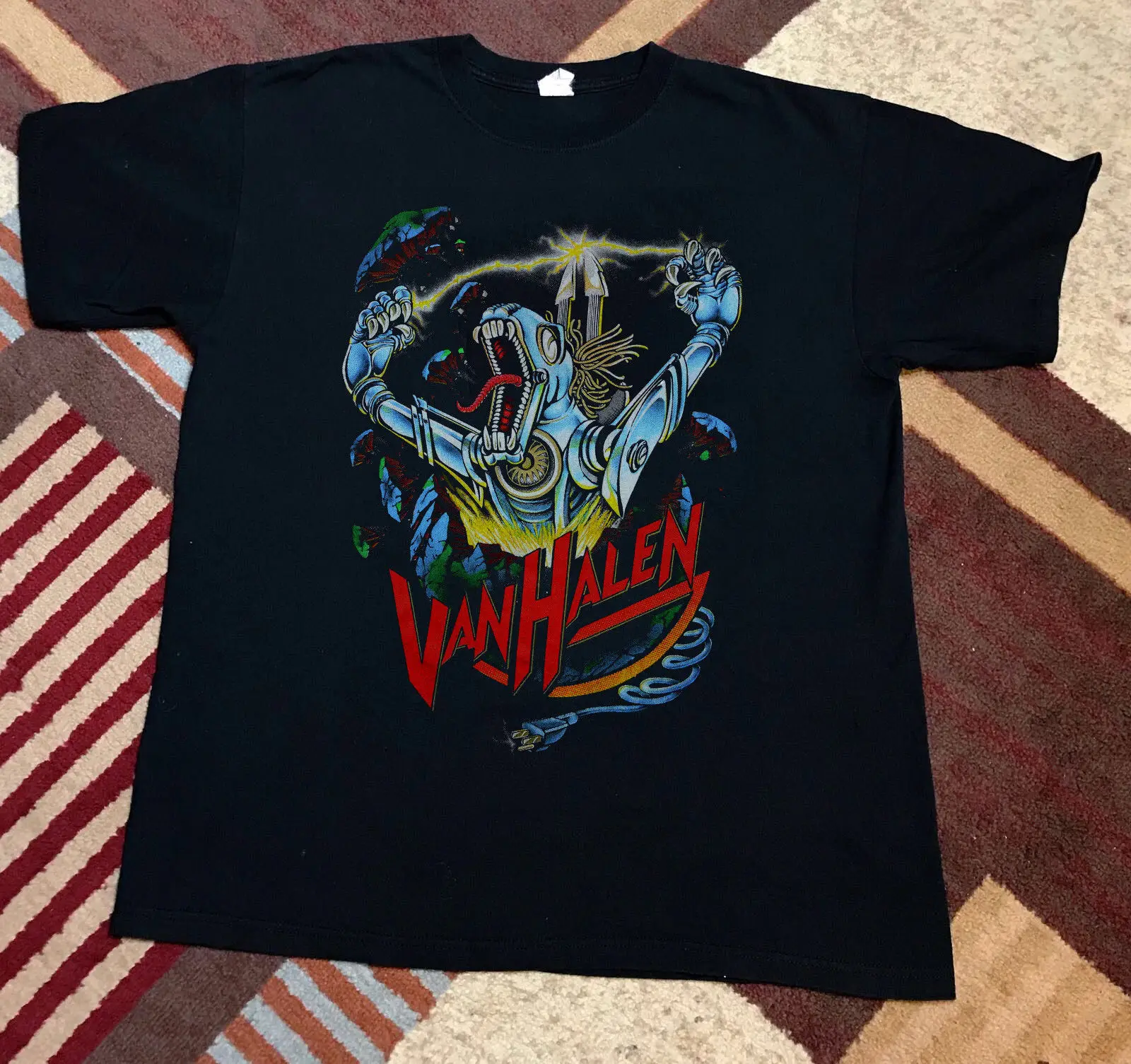 Van Halen Kicks Ass рубашка Винтажная Футболка 1980 Футболка с принтом S. M. L. Xl. Xxl