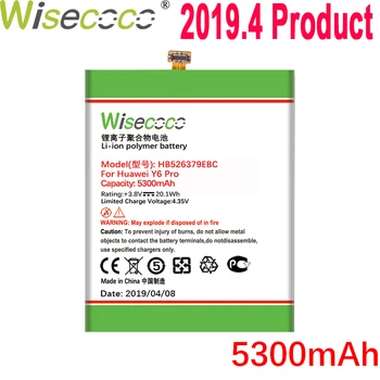 

Wisecoco 5300mAh HB526379EBC Battery For Huawei Ascend Enjoy 5 Enjoy5 TIT-AL00 CL10 4C Pro/Y6 Pro Phone Latest Production