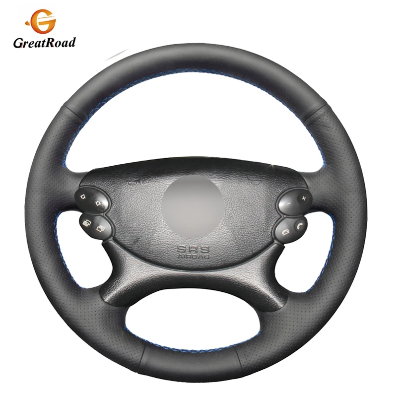 

Hand made Black PU Artificial Leather Steering Wheel Cover for Mercedes Benz E-Class W211 E230 E280 E350 CLS-Class CLS350 CLS500