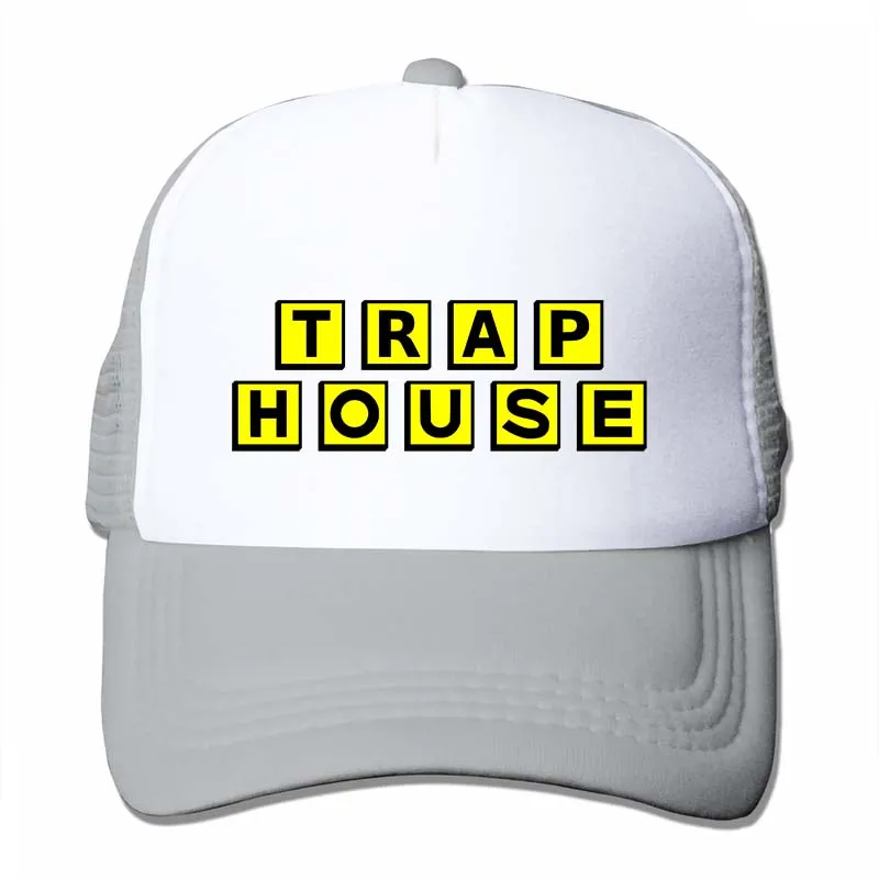 Бейсбольная кепка TRAP HOUSE для мужчин и женщин, Кепка-Дальнобойщик, модная Регулируемая Кепка - Цвет: 4-Gray