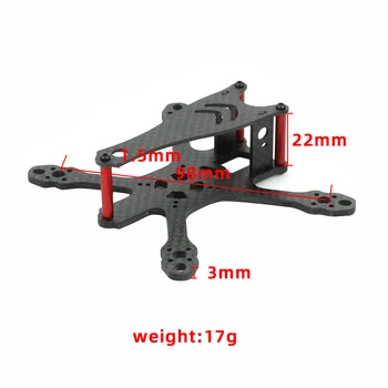 

JMT 98mm Wheelbase 3mm Arm 2 Inch 3K Carbon Fiber Frame Kit for RC Drone FPV Racing