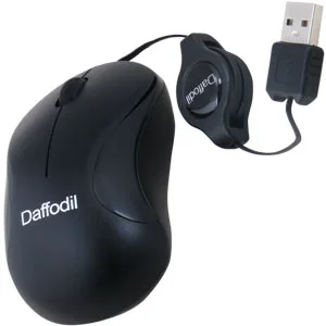 

Daffodil WMS108B Wired mouse with retractable cable