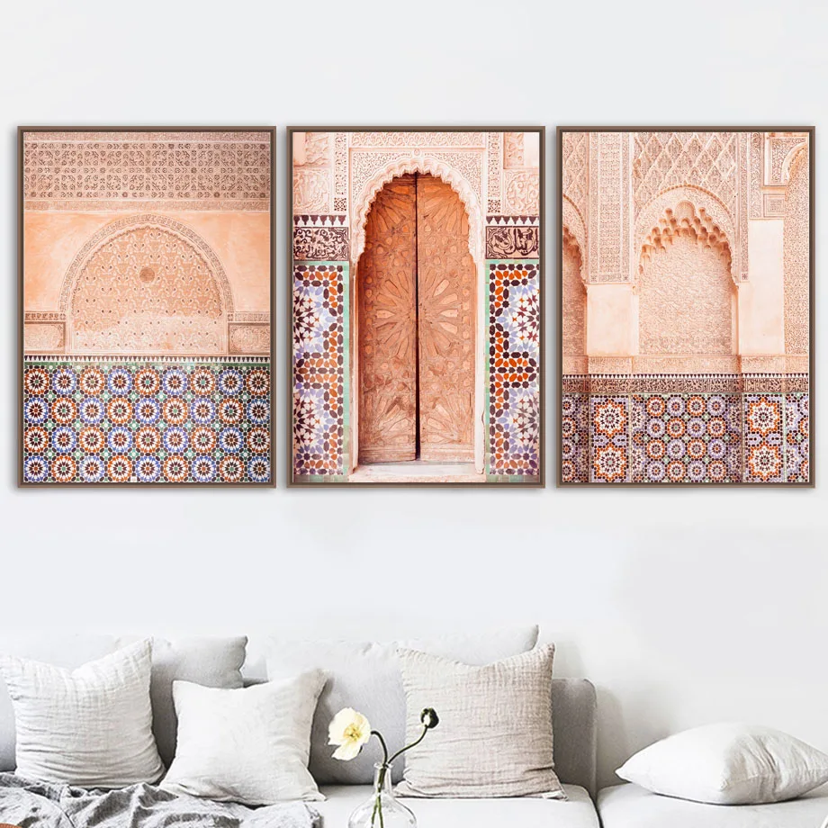 Wall-Art-Canvas-Painting-Moroccan-East-Gate-Arabic-Style-Nordic-Posters-And-Prints-Wall-Pictures-For (1)