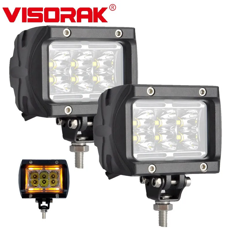 Ofertas Especiales VISORAK-Luz LED de trabajo para motocicleta, 4 ", 30W, todoterreno, 4WD, para 4WD, 4x4, SUV, ATV, camión todoterreno zOKodnpwL